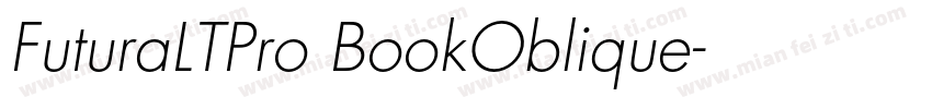 FuturaLTPro BookOblique字体转换